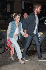 MILEY CYRUS Night Out in New York 09/16/2016