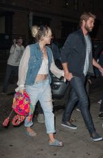 MILEY CYRUS Night Out in New York 09/16/2016