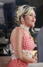 MILEY CYRUS on the Set of Today Show in New York 09/16/2016