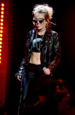 MILEY CYRUS Performs with Billy Idol at 2016 IhearRradio Music Festival in Las Vegas 09/23/2016