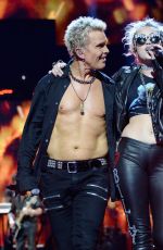 MILEY CYRUS Performs with Billy Idol at 2016 IhearRradio Music Festival in Las Vegas 09/23/2016