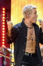 MILEY CYRUS Performs with Billy Idol at 2016 IhearRradio Music Festival in Las Vegas 09/23/2016