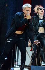 MILEY CYRUS Performs with Billy Idol at 2016 IhearRradio Music Festival in Las Vegas 09/23/2016