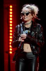 MILEY CYRUS Performs with Billy Idol at 2016 IhearRradio Music Festival in Las Vegas 09/23/2016