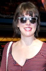 MILLA JOVOVICH at Los Angeles International Airport 09/28/2016