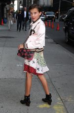MILLIE BOBBY BROWN at The Late Show with Stephen Colbert in New York 09/13/2016