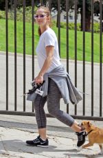 MINKA KELLY Walks Her Dog Out in Hollywood Hills 09/12/2016