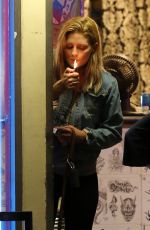 MISCHA BARTON Smoking Outside a Bar in Hollywood 09/19/2016