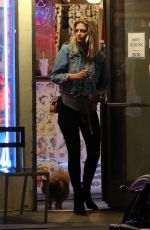 MISCHA BARTON Smoking Outside a Bar in Hollywood 09/19/2016