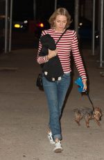 NAOMI WATTS Walks Her Dog Out in New York 09/26/2016