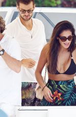 NICOLE SCHERZINGER in Bikini Top on Holiday in Portofino 09/12/2016