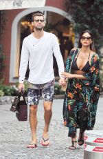 NICOLE SCHERZINGER in Bikini Top on Holiday in Portofino 09/12/2016