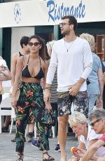 NICOLE SCHERZINGER in Bikini Top on Holiday in Portofino 09/12/2016