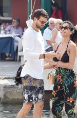NICOLE SCHERZINGER in Bikini Top on Holiday in Portofino 09/12/2016
