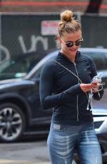 NINA AGDAL Leaves Soul Cycle in New York 09/14/2016