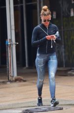 NINA AGDAL Leaves Soul Cycle in New York 09/14/2016