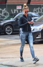 NINA AGDAL Leaves Soul Cycle in New York 09/14/2016