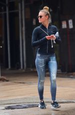 NINA AGDAL Leaves Soul Cycle in New York 09/14/2016