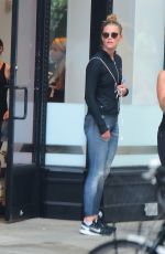 NINA AGDAL Leaves Soul Cycle in New York 09/14/2016