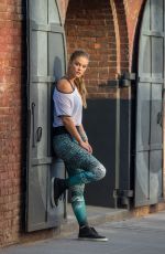 NINA AGDAL on the Set of a Photoshoot in New York 09/24/2016