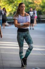 NINA AGDAL on the Set of a Photoshoot in New York 09/24/2016