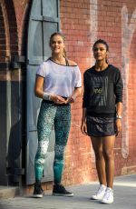 NINA AGDAL on the Set of a Photoshoot in New York 09/24/2016