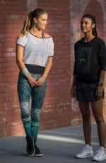 NINA AGDAL on the Set of a Photoshoot in New York 09/24/2016