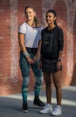 NINA AGDAL on the Set of a Photoshoot in New York 09/24/2016