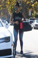 NINA DOBREV Leaves a Gym in Los Angeles 09/21/2016
