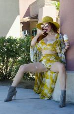 PHOEBE PRICE Enjoys a Creamy Treat at Dairy Queen in Palm Springs 09/11/2016