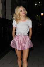 PIXIE LOTT in Short Skirt Leaves Haymarket Theatre in London 09/14/2016