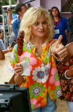 PIXIE LOTT on the Set of 