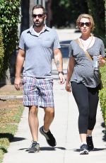 Pregnant KATHERINE HEIGL and Josh Kelley Out in Los Angeles 09/24/2016