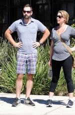 Pregnant KATHERINE HEIGL and Josh Kelley Out in Los Angeles 09/24/2016