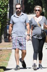 Pregnant KATHERINE HEIGL and Josh Kelley Out in Los Angeles 09/24/2016