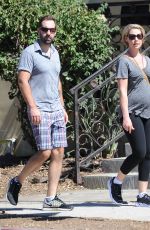 Pregnant KATHERINE HEIGL and Josh Kelley Out in Los Angeles 09/24/2016