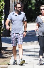 Pregnant KATHERINE HEIGL and Josh Kelley Out in Los Angeles 09/24/2016