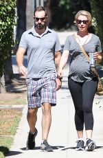 Pregnant KATHERINE HEIGL and Josh Kelley Out in Los Angeles 09/24/2016