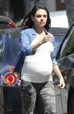 Pregnant MILA KUNIS Out in Los Angeles 09/09/2016