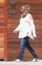 Pregnant TERESA PALMER at Cafe Gratitude in Los Angeles 09/15/2016
