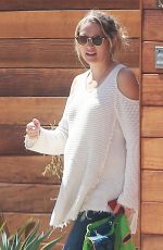 Pregnant TERESA PALMER at Cafe Gratitude in Los Angeles 09/15/2016
