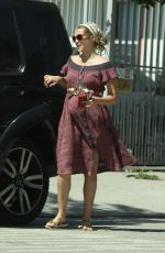 Pregnant TERESA PALMER Leaves a Restaurant in West Hollywood 09/23/2016
