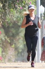 REESE WITHERSPOON Out Jogging in Brentwood 09/06/2016
