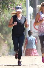 REESE WITHERSPOON Out Jogging in Brentwood 09/06/2016