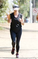 REESE WITHERSPOON Out Jogging in Brentwood 09/06/2016