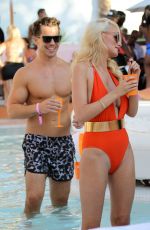 RHIAN SUGDEN Celebrates Her Birthday at a Pool Party in Ibiza 09/11/2016