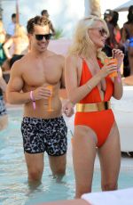 RHIAN SUGDEN Celebrates Her Birthday at a Pool Party in Ibiza 09/11/2016