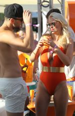 RHIAN SUGDEN Celebrates Her Birthday at a Pool Party in Ibiza 09/11/2016