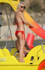 RHIAN SUGDEN in Bikini at a Beach in Ibiza 09/10/2016