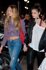 ROMEE STRIJD and TAYLOR HILL Night Out in Milan 09/24/2016